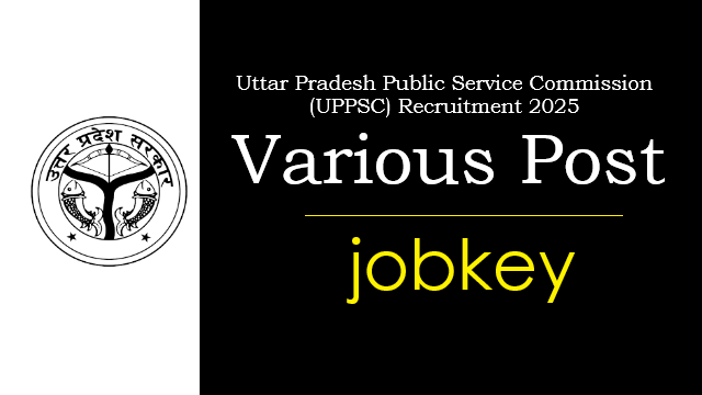 UPPSC Various Post Direct Recruitment Online Form  nov 2025-jobkey-jobkey